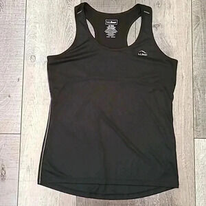 LL BEAN - Bllack  Sports Tank Top - Size M - LIKE NEW!